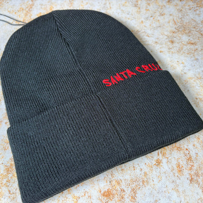 Santa Cruz Clothing & Shoes Black Santa Cruz Screaming Mini Flame Beanie Black