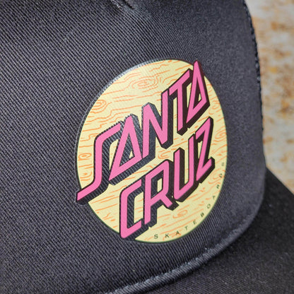 Santa Cruz Clothing & Shoes Black Santa Cruz Wagon Dot Meshback Cap Black