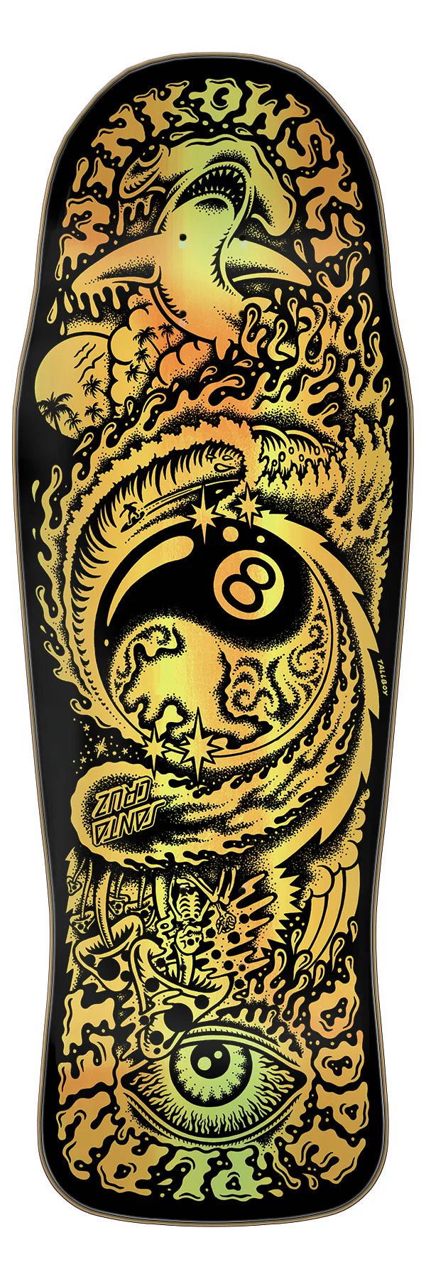 Santa cruz Skateboards 10.34 Santa Cruz Winkowski Dope Planet 10.34" Black/ Gold Skateboard Deck