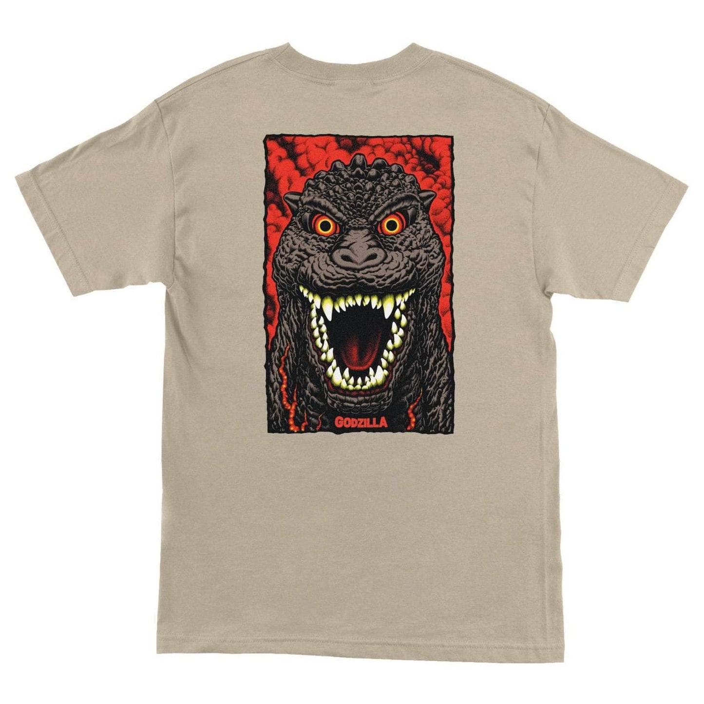 Santa cruz Clothing & Shoes Santa Cruz x Godzilla Destroyer Stripes Sand T-shirt