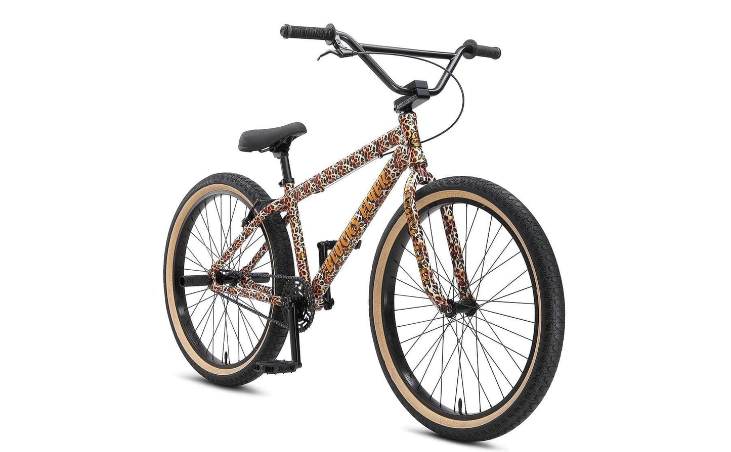 SE Bikes Wheelie Parts Leopard Print SE Bikes Blocks Flyer 26 Inch Bike Leopard Print