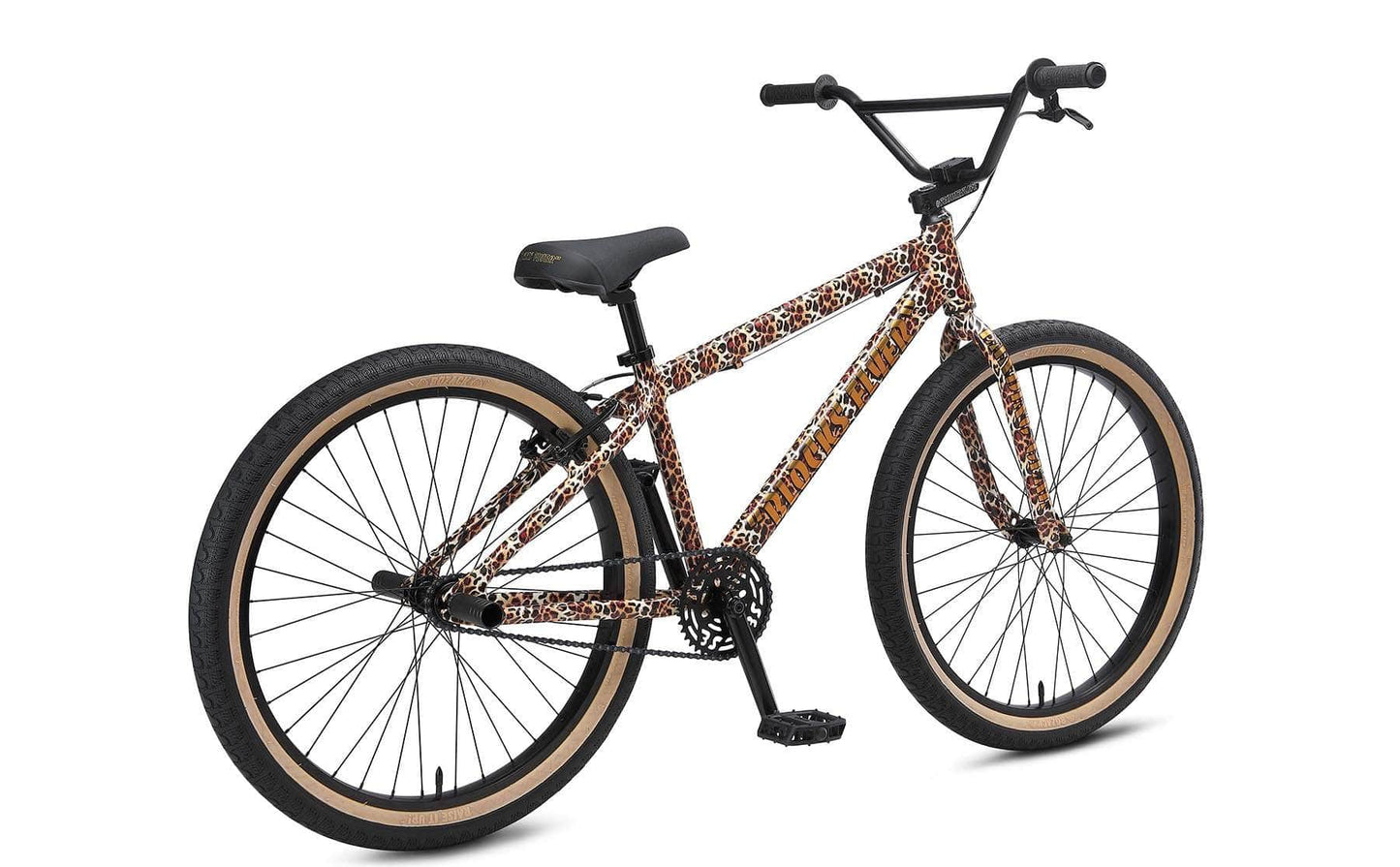 SE Bikes Wheelie Parts Leopard Print SE Bikes Blocks Flyer 26 Inch Bike Leopard Print