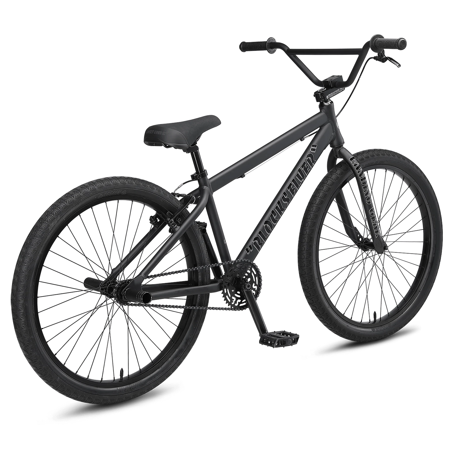SE Bikes Bikes Matte Black SE Bikes Blocks Flyer 26 Inch Bike Matte Black