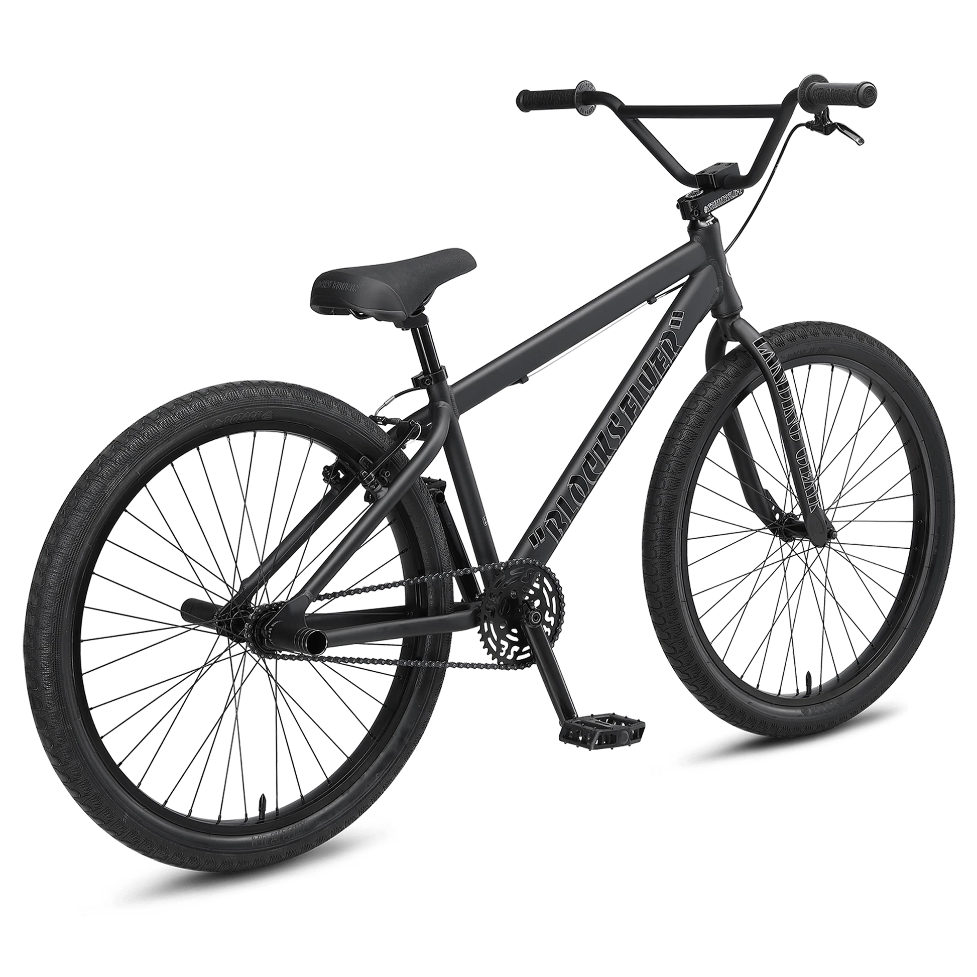 SE Bikes Bikes Matte Black SE Bikes Blocks Flyer 26 Inch Bike Matte Black