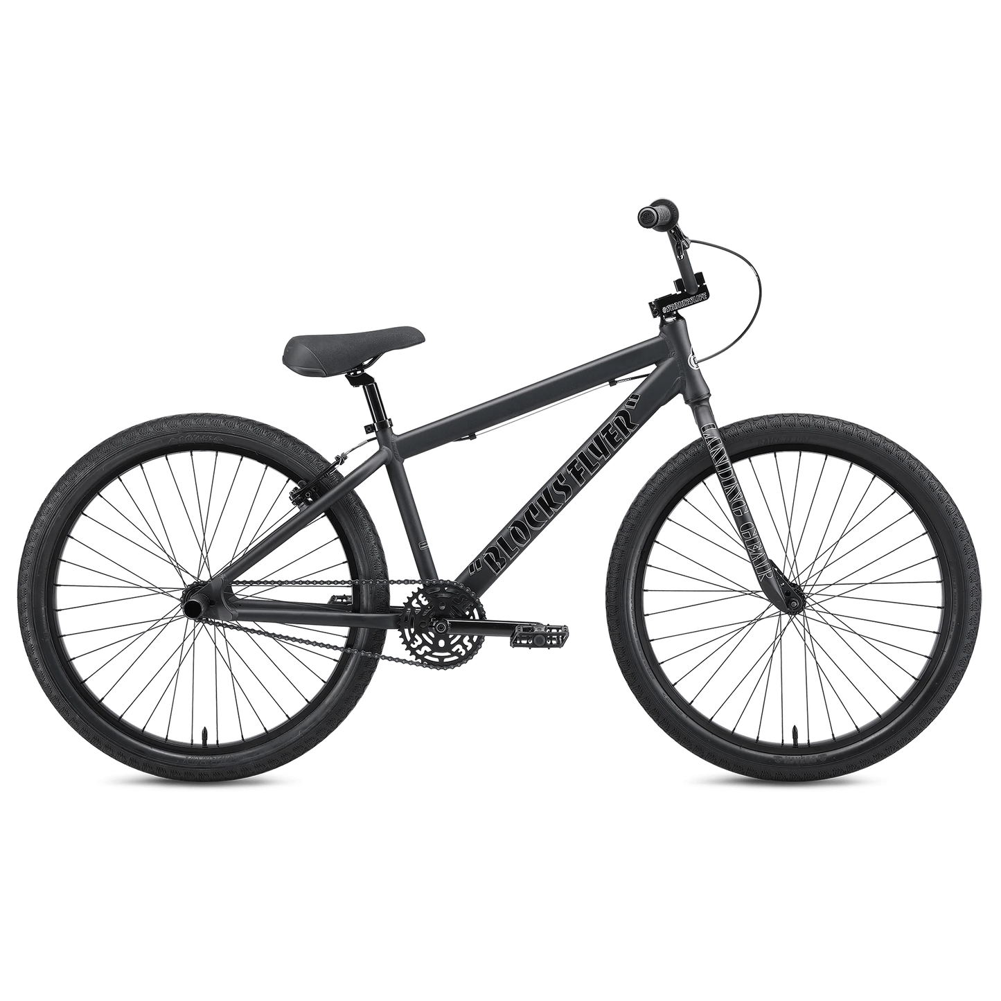SE Bikes Bikes Matte Black SE Bikes Blocks Flyer 26 Inch Bike Matte Black