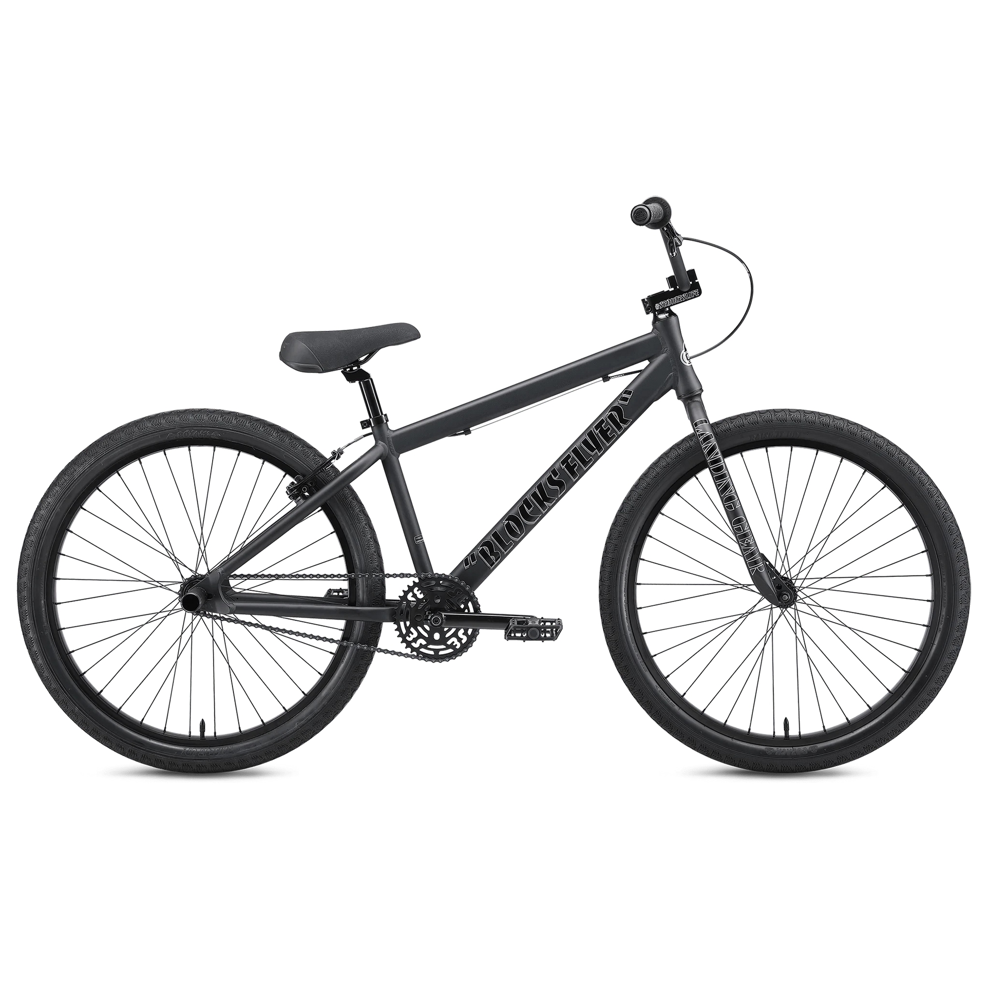SE Bikes Bikes Matte Black SE Bikes Blocks Flyer 26 Inch Bike Matte Black