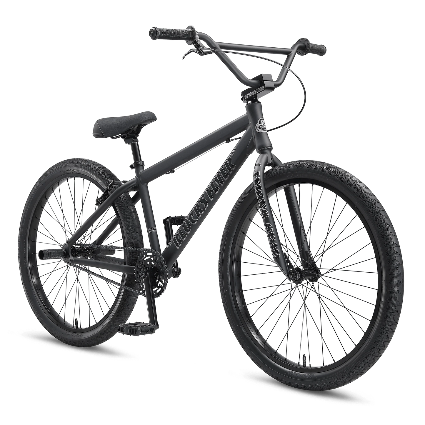 SE Bikes Bikes Matte Black SE Bikes Blocks Flyer 26 Inch Bike Matte Black