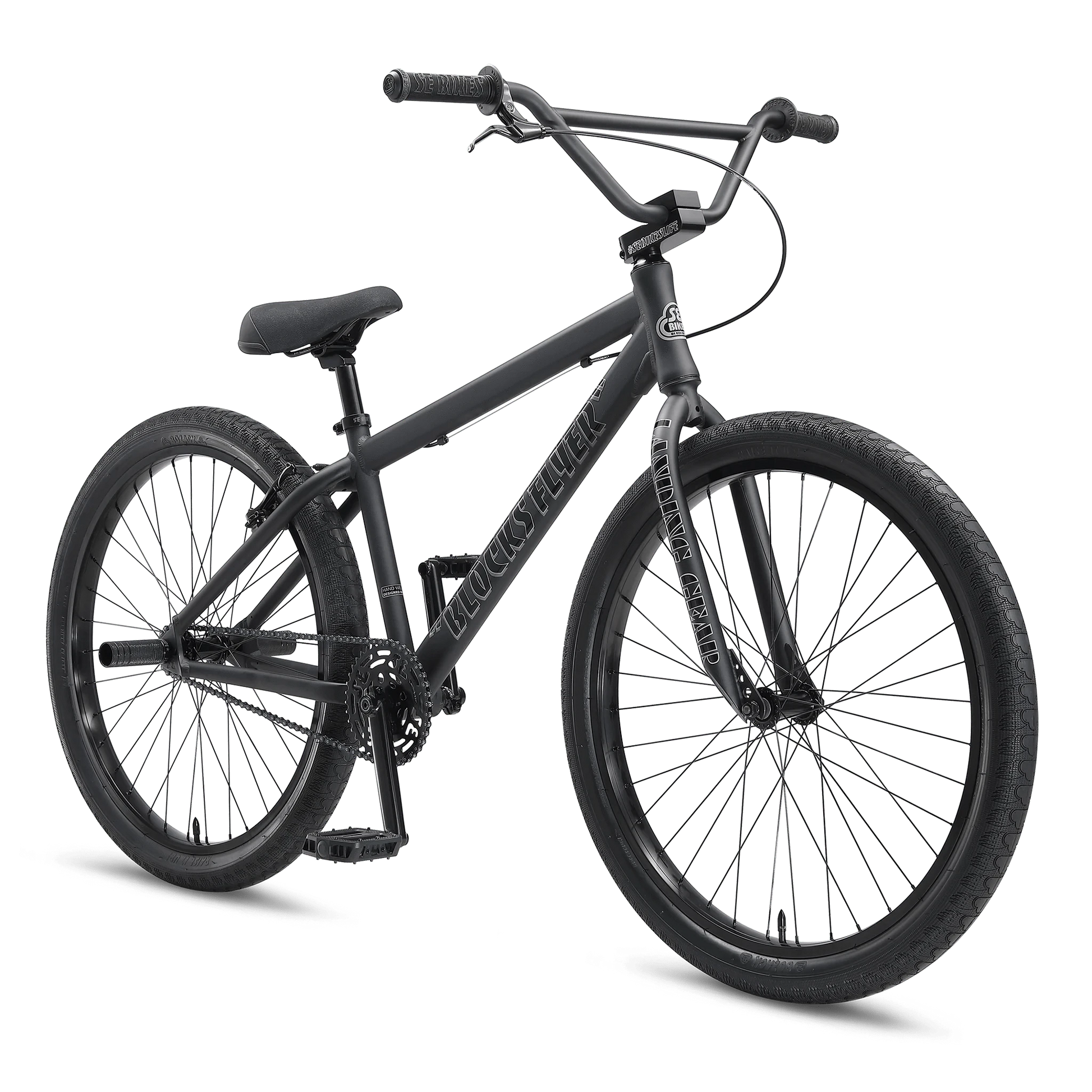 SE Bikes Bikes Matte Black SE Bikes Blocks Flyer 26 Inch Bike Matte Black