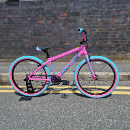 SE Bikes BMX Bikes Matt Pink Bubblegum SE Bikes Blocks Flyer 26 Inch Bike Matte Pink Bubblegum
