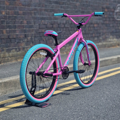 SE Bikes BMX Bikes Matt Pink Bubblegum SE Bikes Blocks Flyer 26 Inch Bike Matte Pink Bubblegum