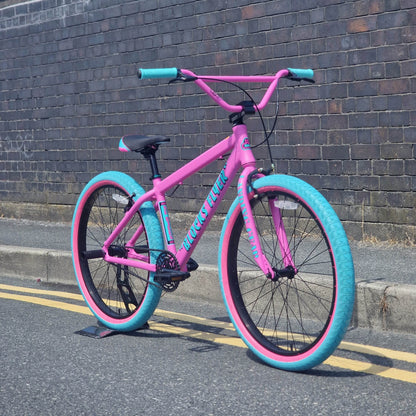 SE Bikes BMX Bikes Matt Pink Bubblegum SE Bikes Blocks Flyer 26 Inch Bike Matte Pink Bubblegum