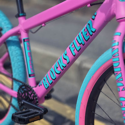SE Bikes BMX Bikes Matt Pink Bubblegum SE Bikes Blocks Flyer 26 Inch Bike Matte Pink Bubblegum