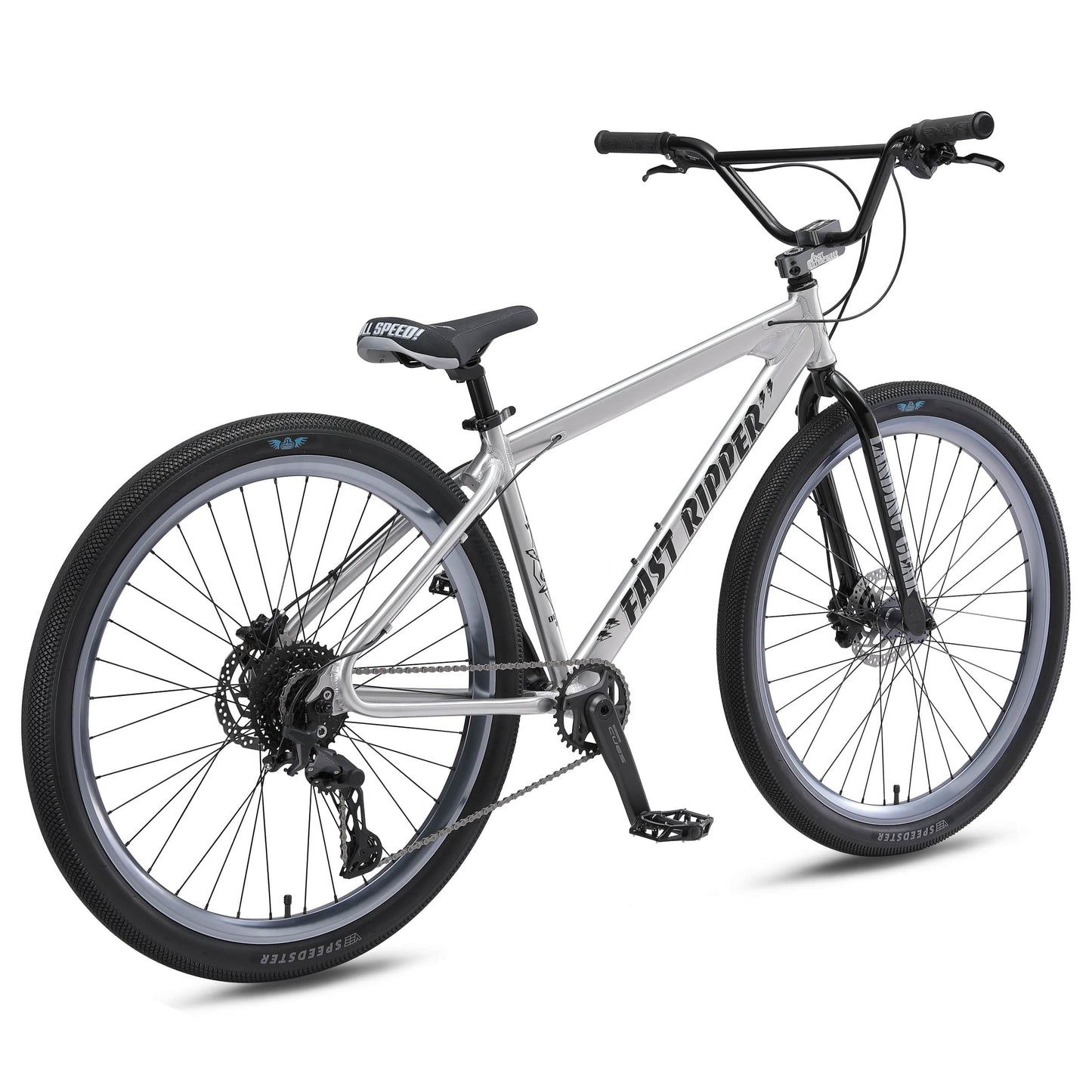 SE Bikes Ball Burnished Silver SE Bikes Fast Ripper 29 Inch 10 Speed Bike Ball Burnished Silver