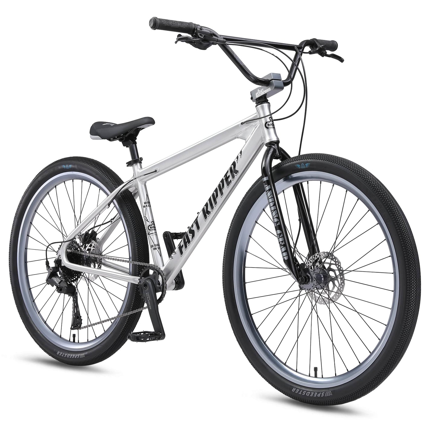 SE Bikes Ball Burnished Silver SE Bikes Fast Ripper 29 Inch 10 Speed Bike Ball Burnished Silver