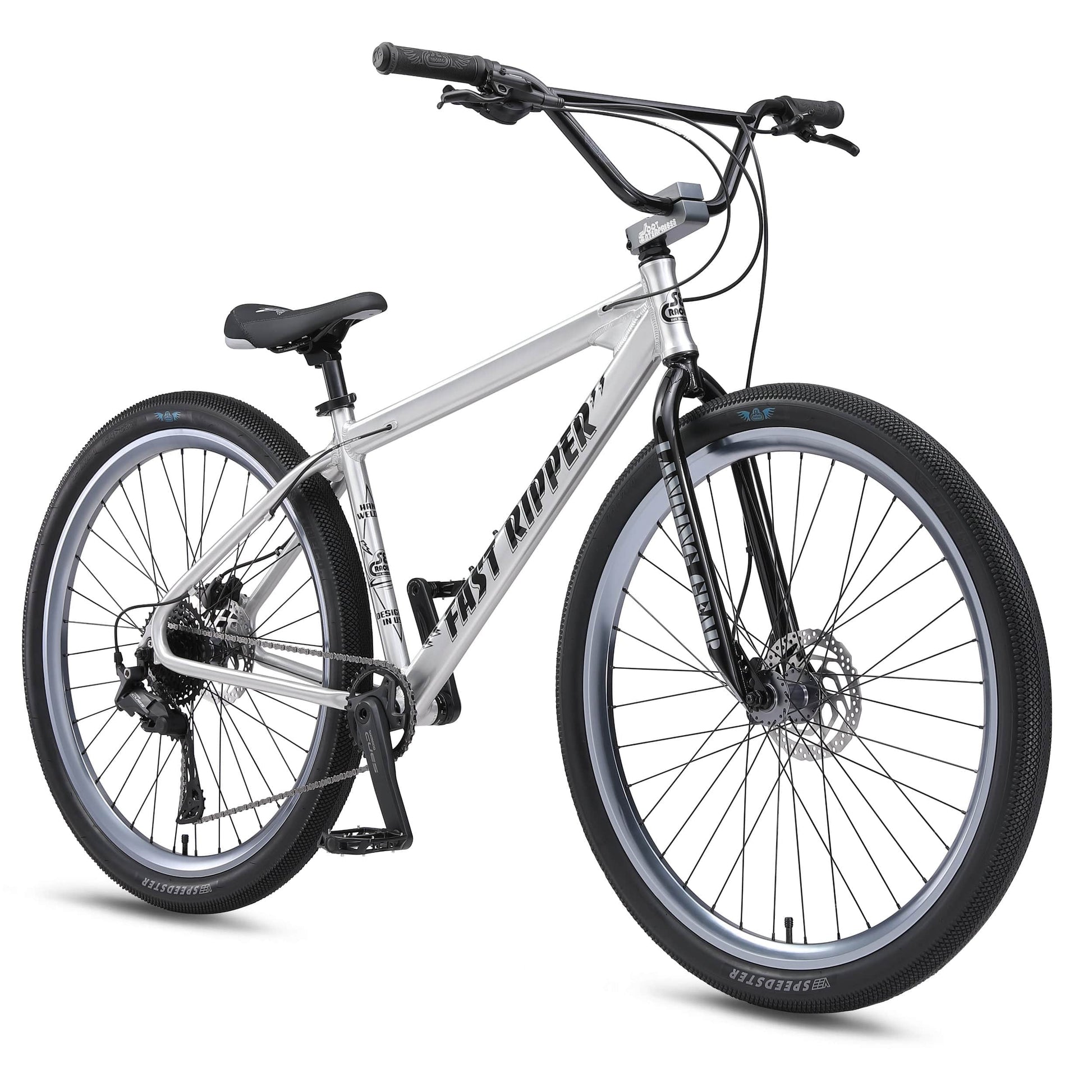 SE Bikes Ball Burnished Silver SE Bikes Fast Ripper 29 Inch 10 Speed Bike Ball Burnished Silver
