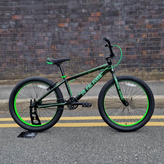 SE Bikes BMX Bikes Green Crackle SE Bikes So Cal Flyer 24 Inch Bike Green Crackle