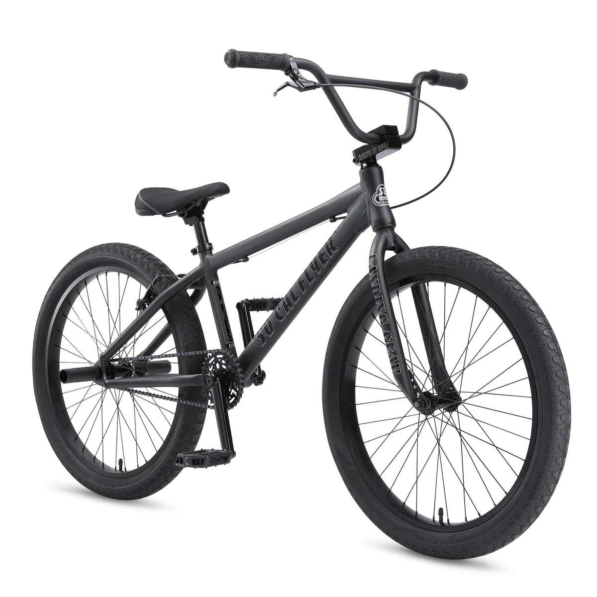 SE Bikes Matt Black SE Bikes So Cal Flyer 24 Inch Bike Matte Black