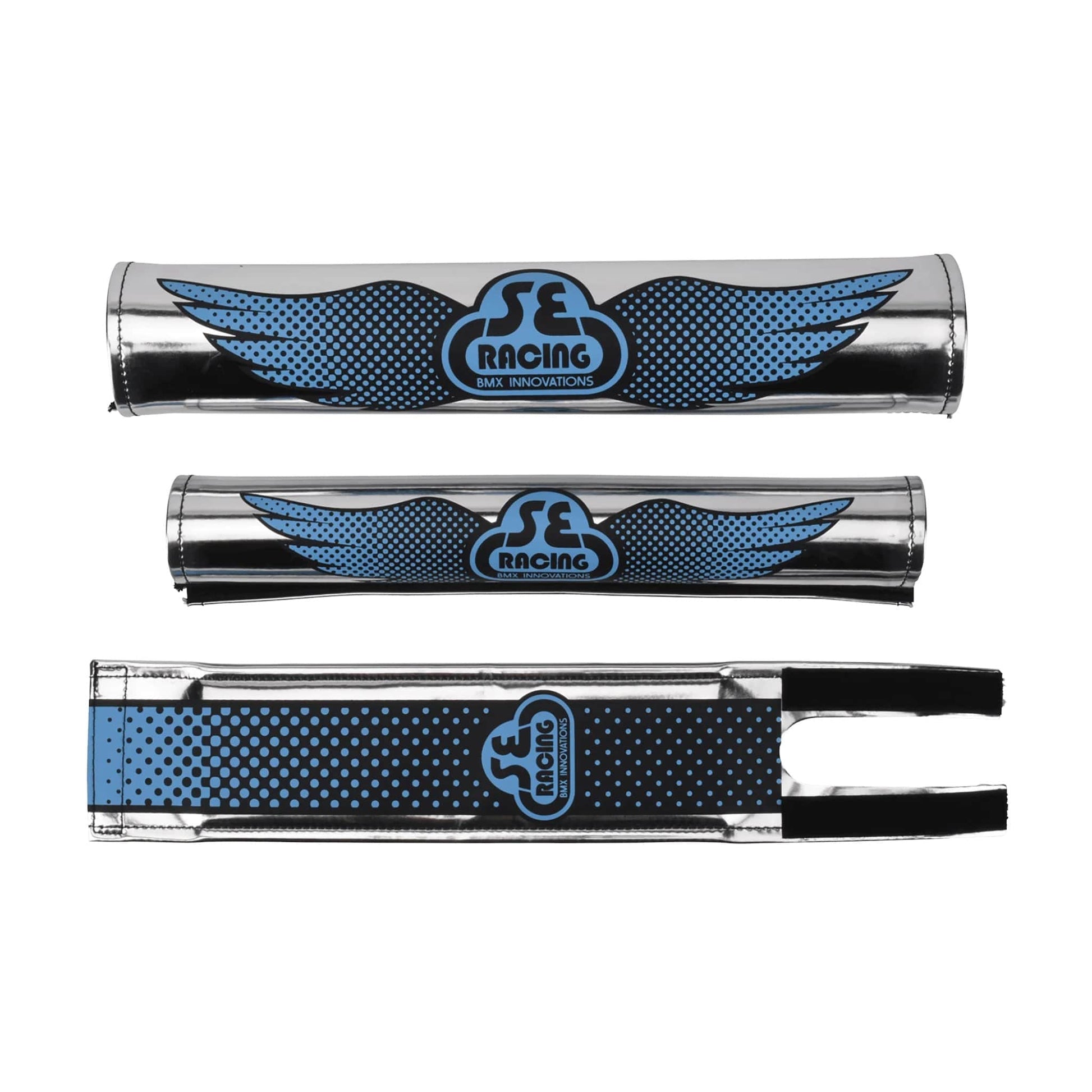 SE Bikes Fade Chrome/Black/Blue SE Bikes Wing Pad Set
