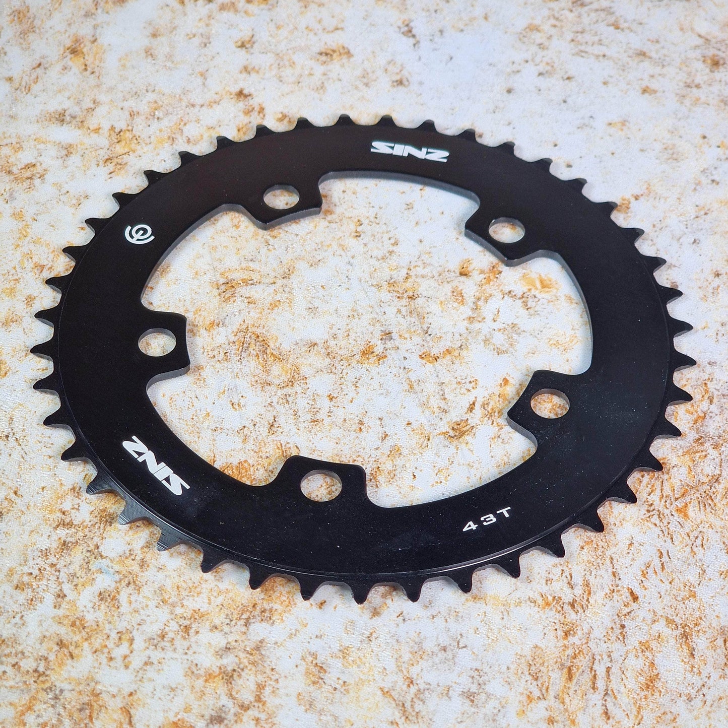 Sinz BMX Racing Black / 43T Sinz Alloy 5 Bolt 110 BCD Chainring Black