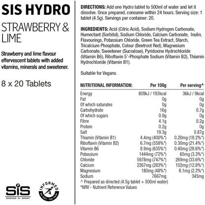 SIS BMX Racing SIS Hydro 20 Pack Hydration Tablets