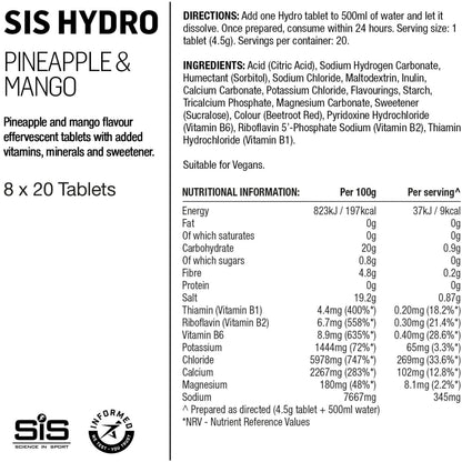 SIS BMX Racing SIS Hydro 20 Pack Hydration Tablets