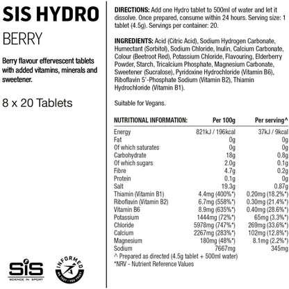 SIS BMX Racing SIS Hydro 20 Pack Hydration Tablets