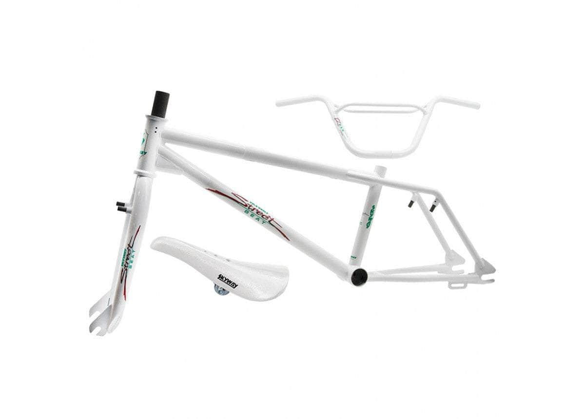 Skyway Old School BMX White Skyway 2024 Street Beat Frame / Fork / Bars / Seat White