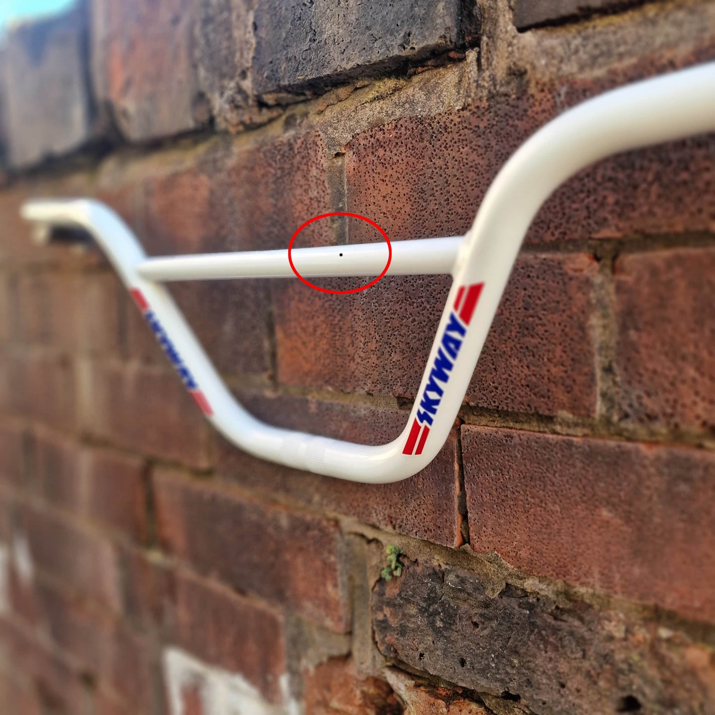 Skyway BMX Parts White Skyway 6.75" Cruiser Bars White Cosmetic Seconds