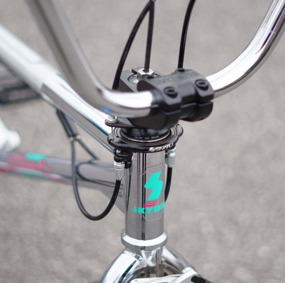 Skyway Old School BMX Bikes Chrome / Aqua Skyway Street Beat Bike Chrome / Aqua