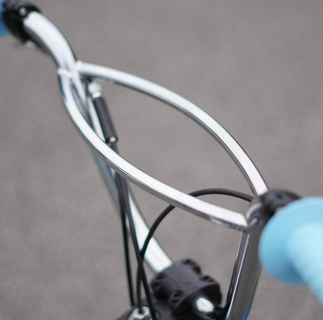 Skyway Old School BMX Bikes Chrome / Aqua Skyway Street Beat Bike Chrome / Aqua
