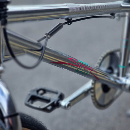 Skyway Old School BMX Bikes Silver Skyway Street Beat Bike Chrome / Black