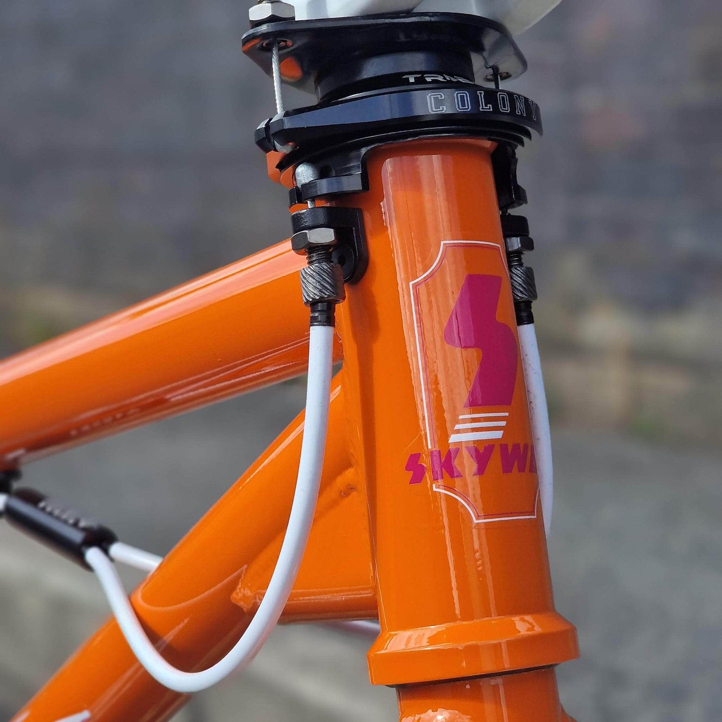 Skyway Old School BMX Bikes Orange Skyway Street Beat Custom Bike Orange / White