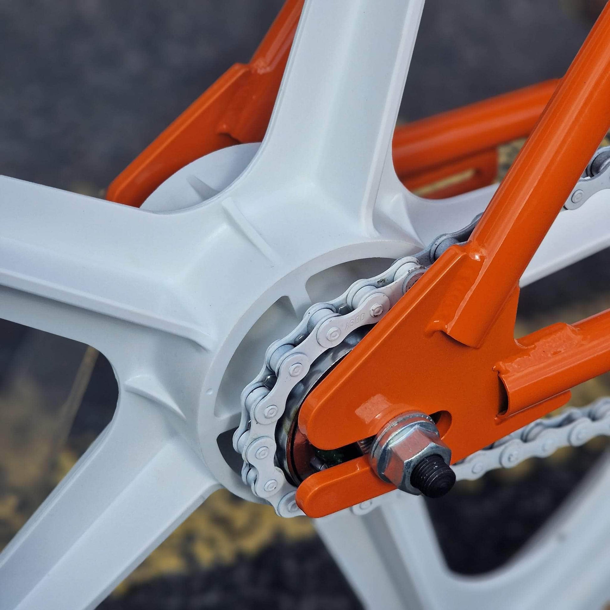 Skyway Old School BMX Bikes Orange Skyway Street Beat Custom Bike Orange / White