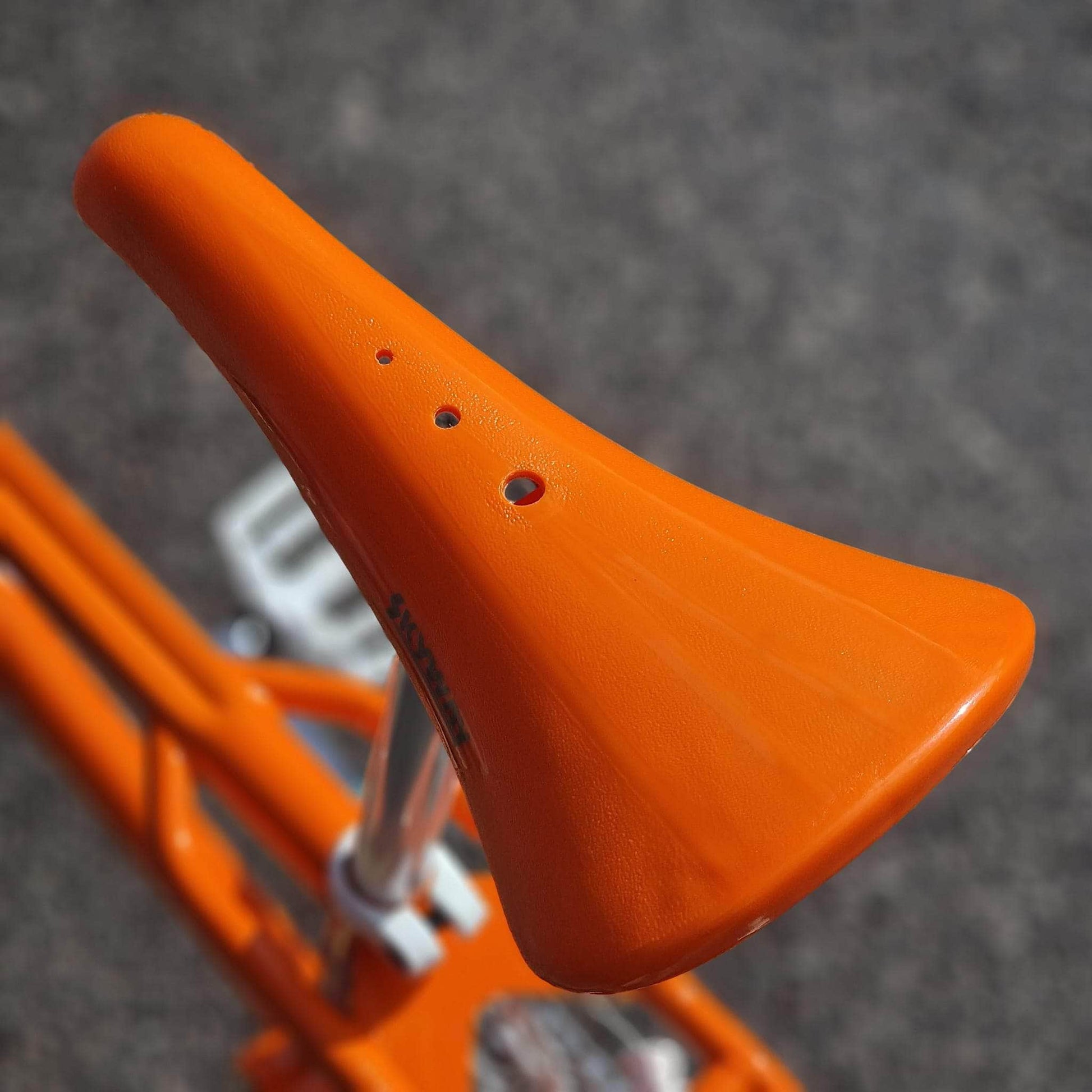 Skyway Old School BMX Bikes Orange Skyway Street Beat Custom Bike Orange / White