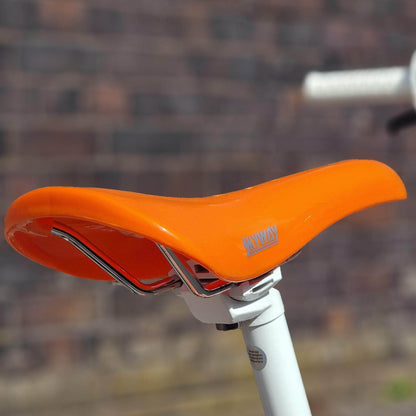 Skyway Old School BMX Bikes Orange Skyway Street Beat Custom Bike Orange / White