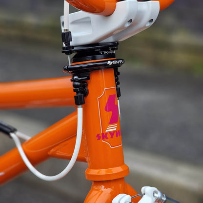 Skyway Old School BMX Bikes Orange Skyway Street Beat Custom Bike Orange / White