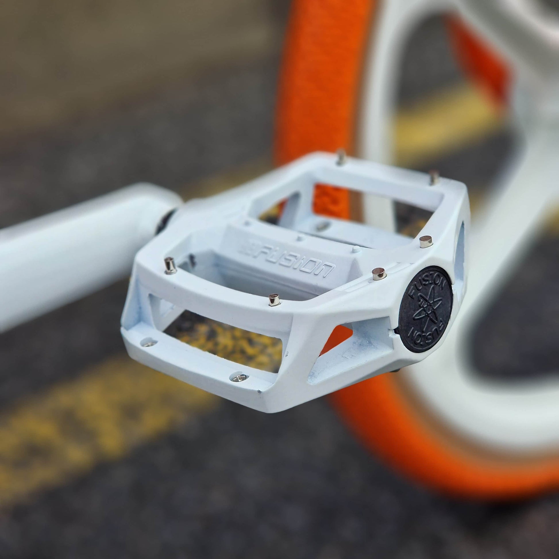 Skyway Old School BMX Bikes Orange Skyway Street Beat Custom Bike Orange / White