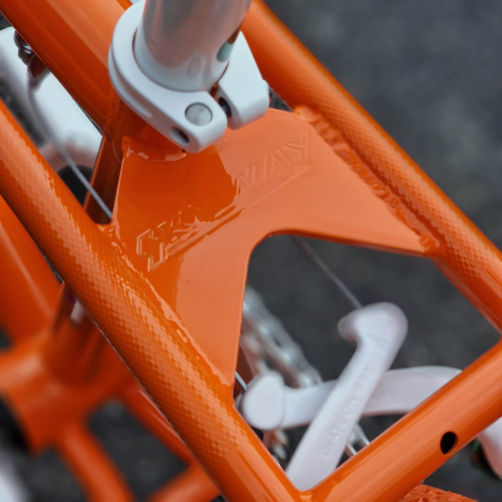 Skyway Old School BMX Bikes Orange Skyway Street Beat Custom Bike Orange / White