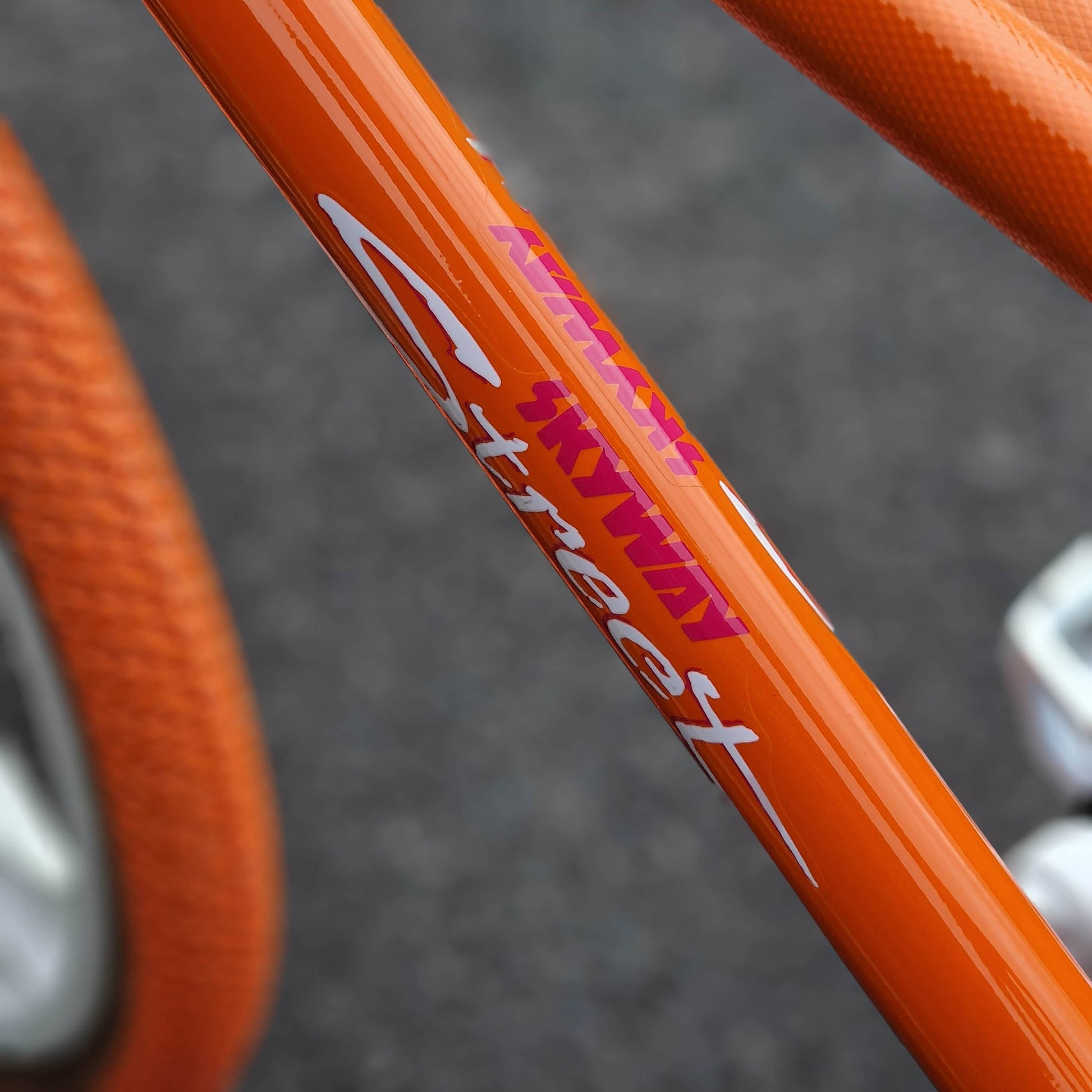 Skyway Old School BMX Bikes Orange Skyway Street Beat Custom Bike Orange / White