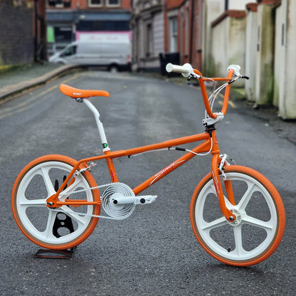 Skyway Old School BMX Bikes Orange Skyway Street Beat Custom Bike Orange / White