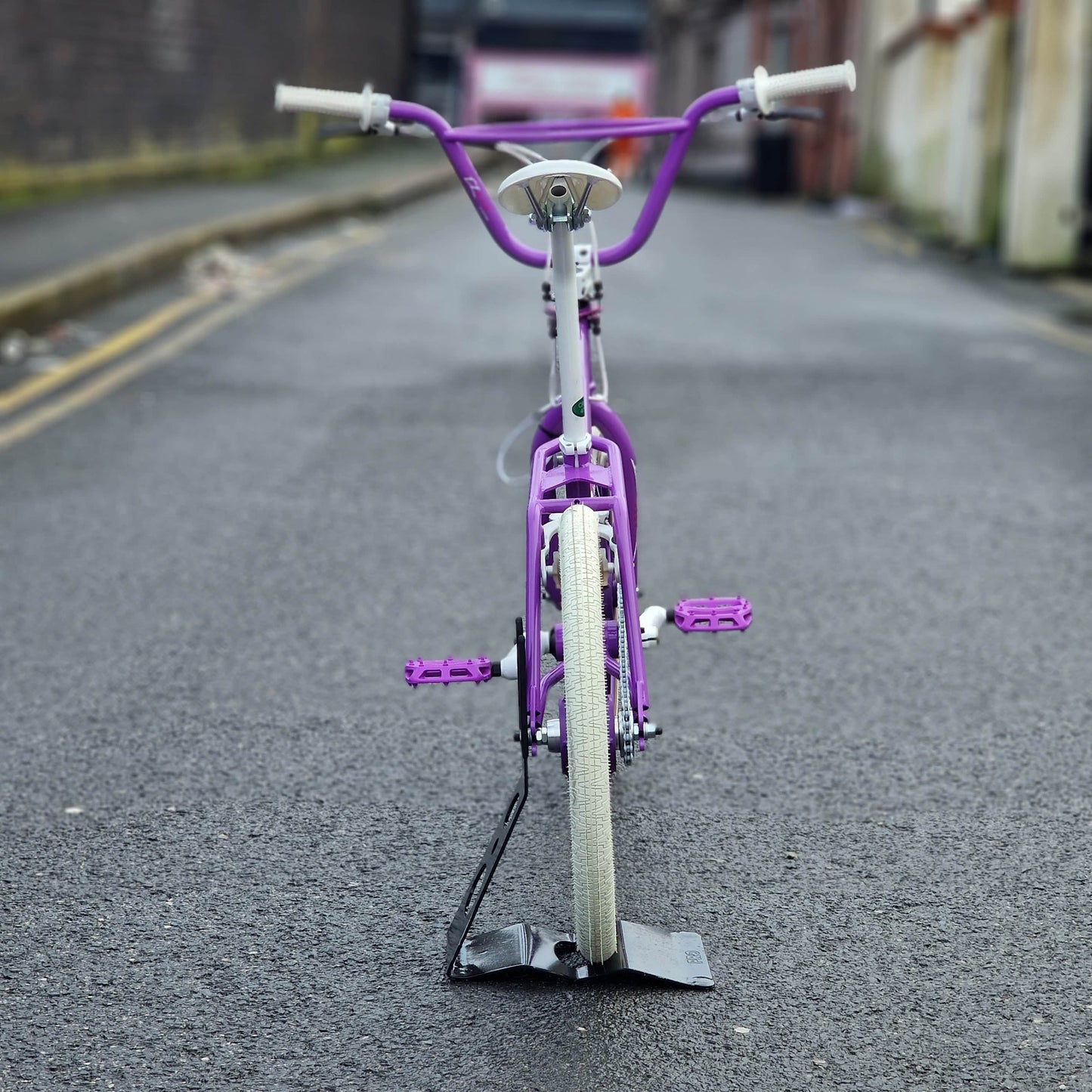 Skyway Old School BMX Bikes Purple Skyway Street Beat Custom Bike Purple / White
