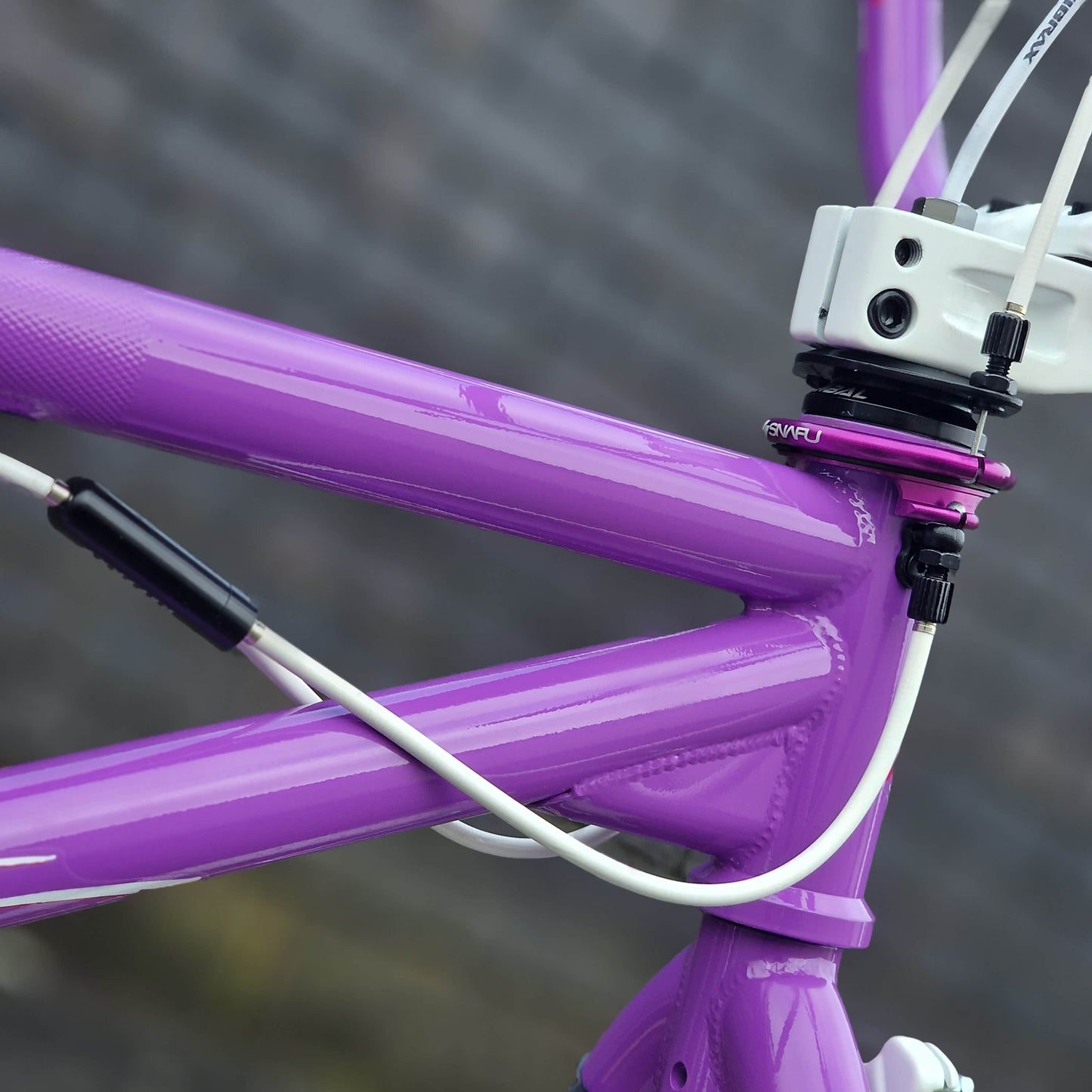 Skyway Old School BMX Bikes Purple Skyway Street Beat Custom Bike Purple / White