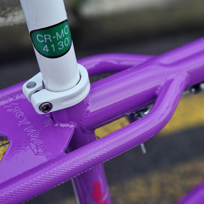 Skyway Old School BMX Bikes Purple Skyway Street Beat Custom Bike Purple / White