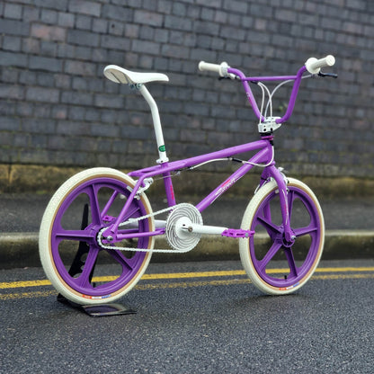 Skyway Old School BMX Bikes Purple Skyway Street Beat Custom Bike Purple / White