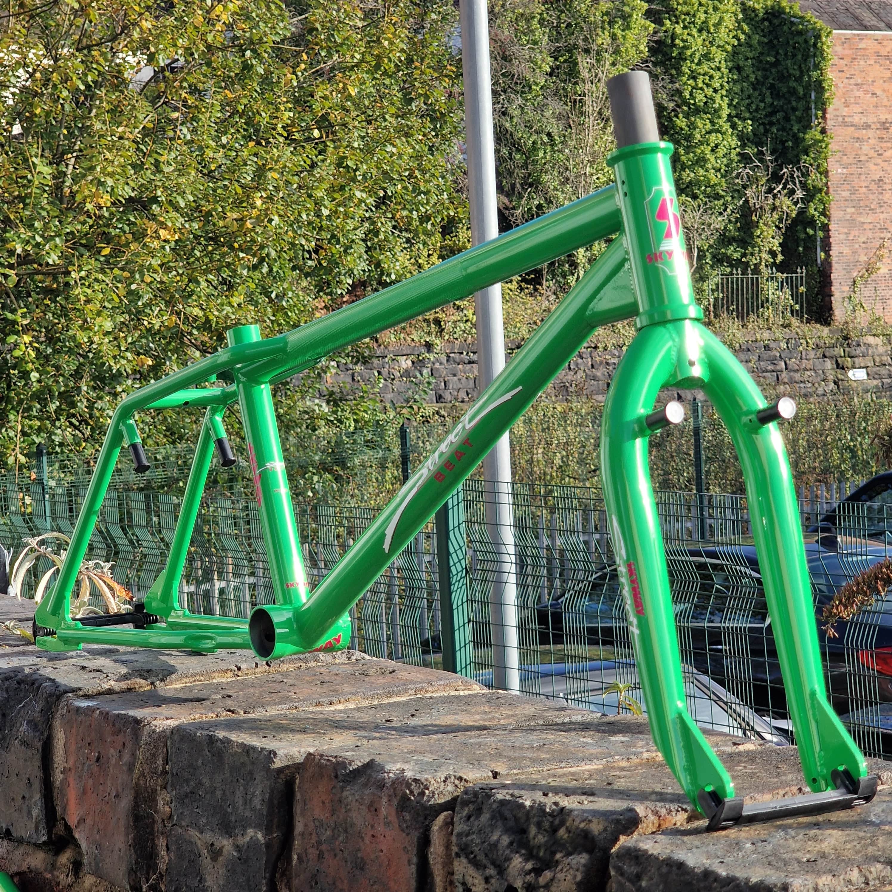 Skyway Street Beat Frame / Fork / Bars Green | Alans BMX