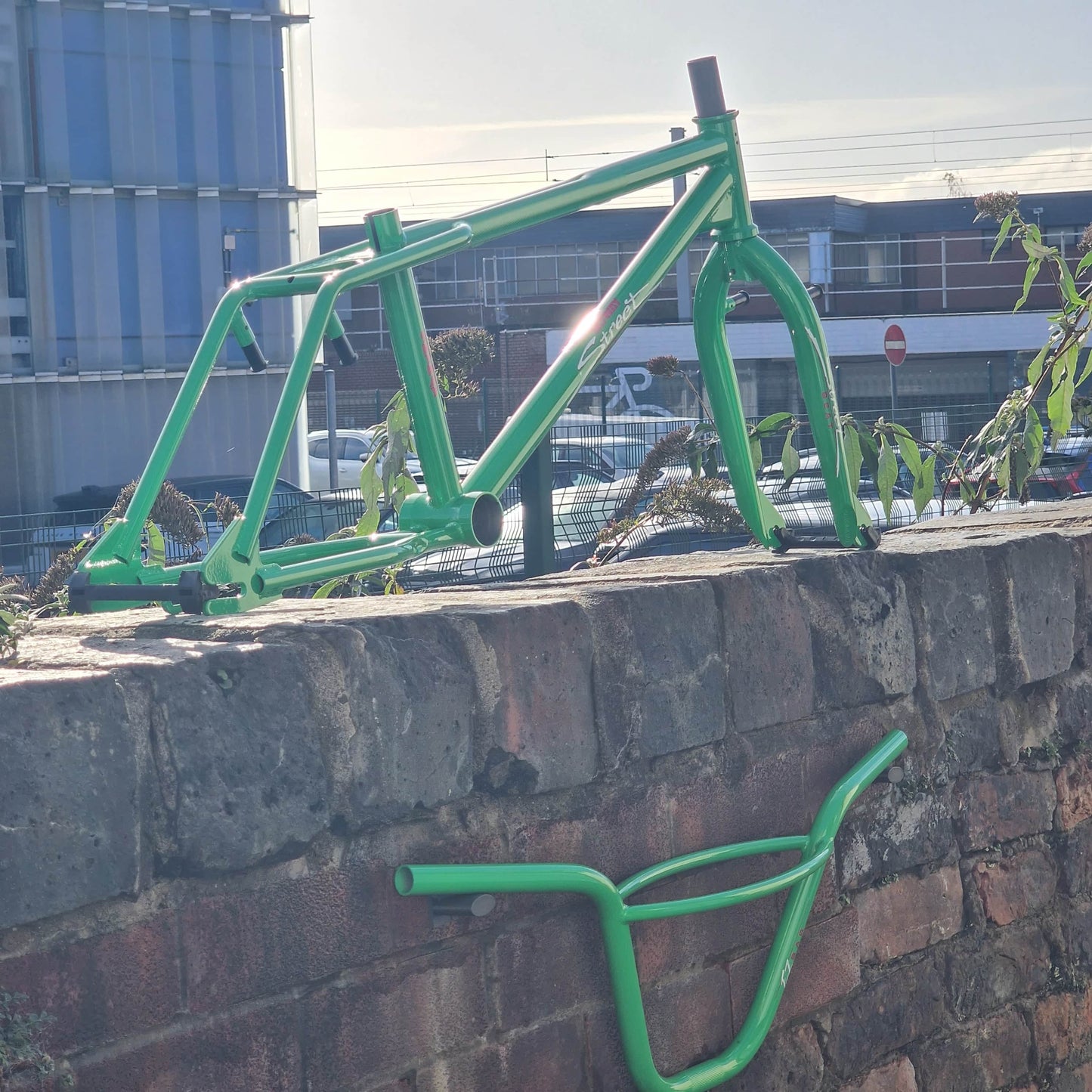 Skyway Old School BMX Green Skyway Street Beat Frame / Fork / Bars Green