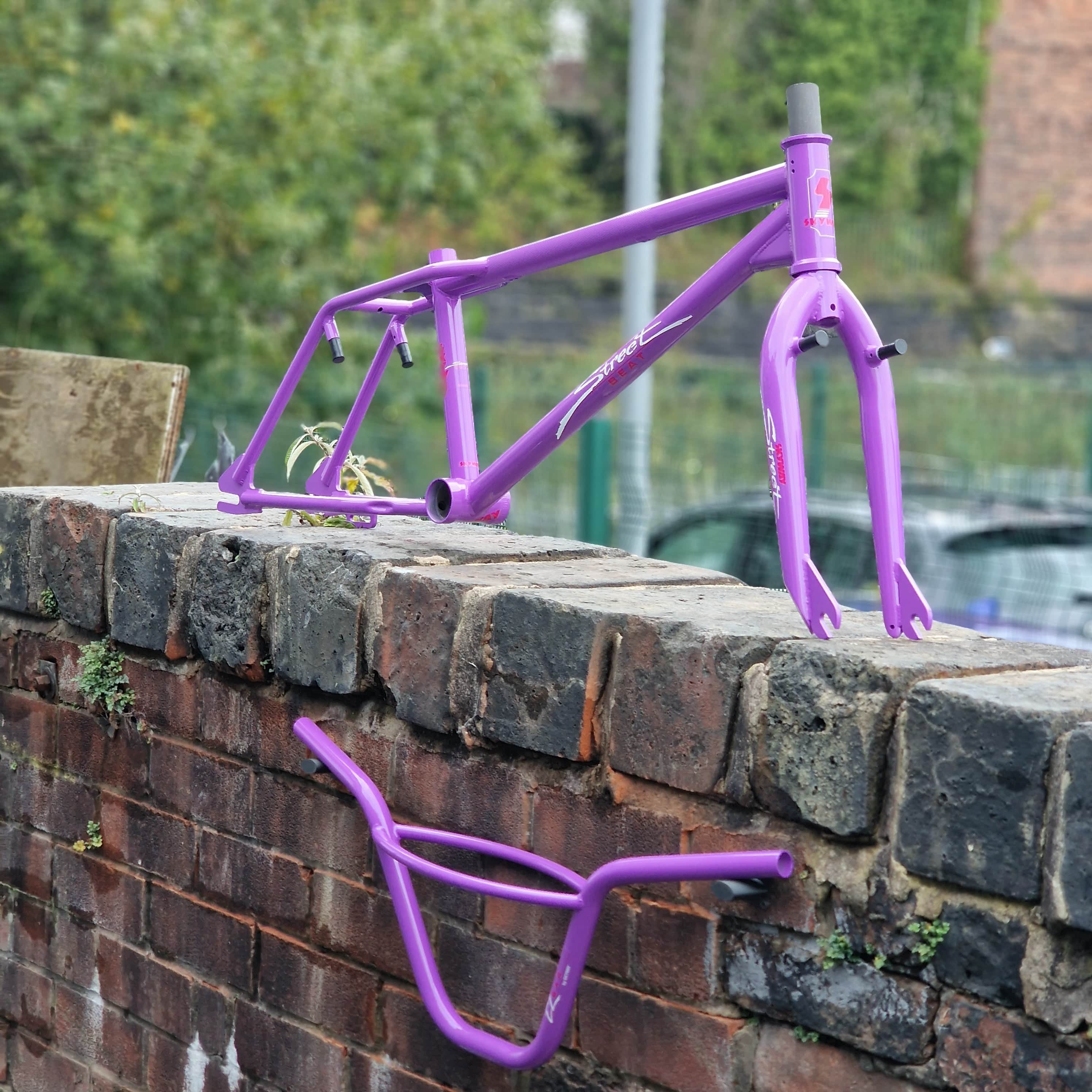 Skyway Street Beat Frame / Fork / Bars Purple | Alans BMX