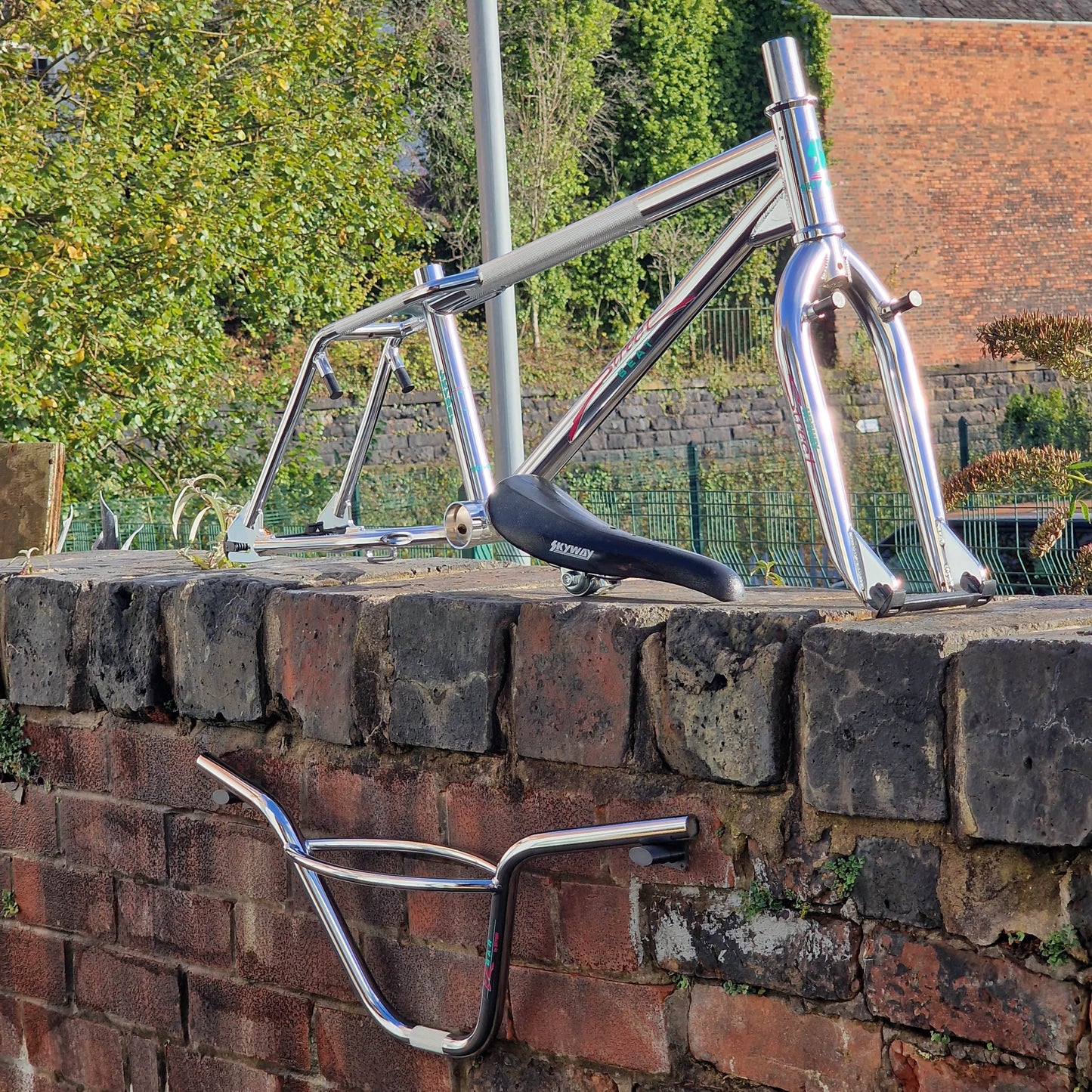 Skyway Old School BMX Chrome Skyway Street Beat Frame / Fork / Bars / Seat Chrome