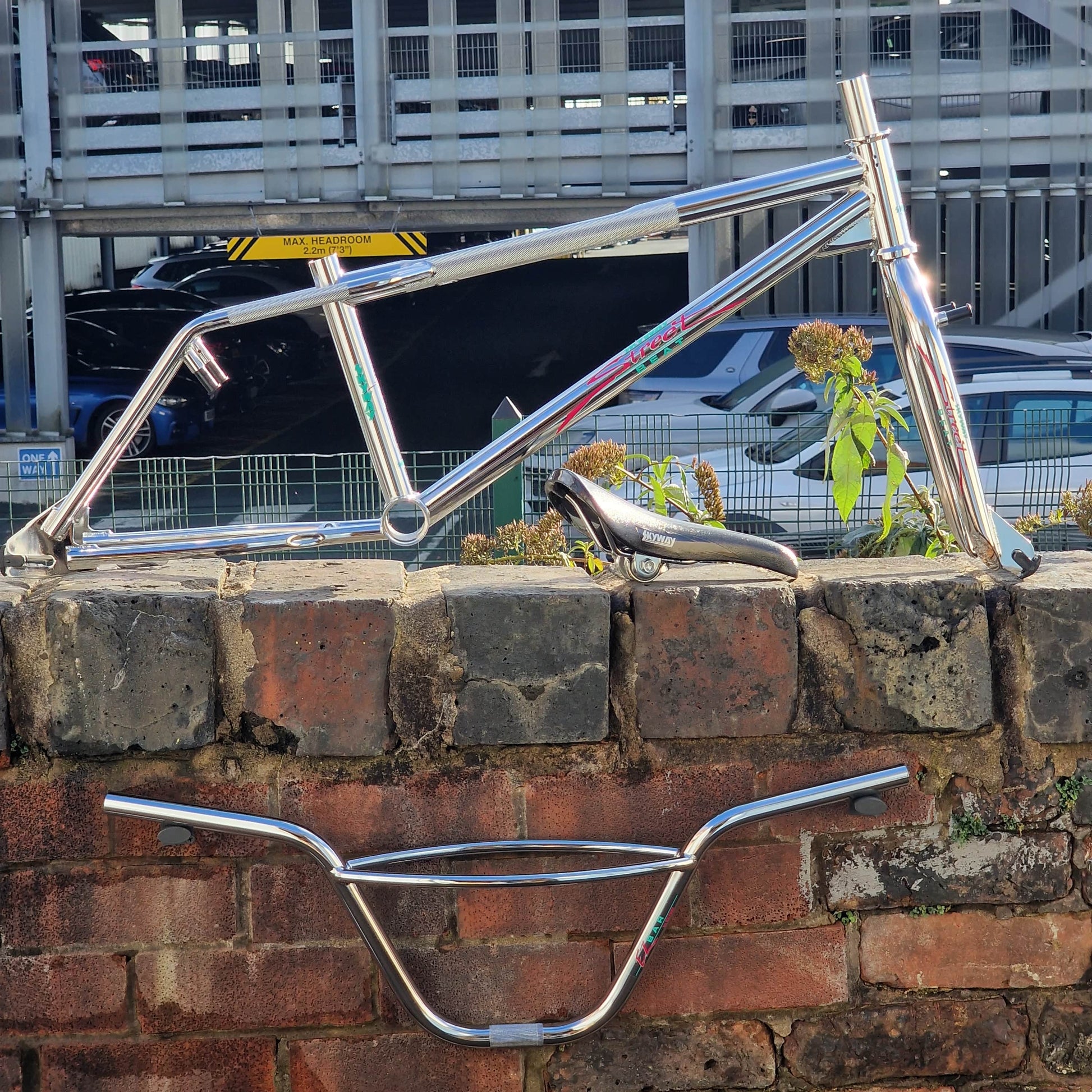 Skyway Old School BMX Chrome Skyway Street Beat Frame / Fork / Bars / Seat Chrome