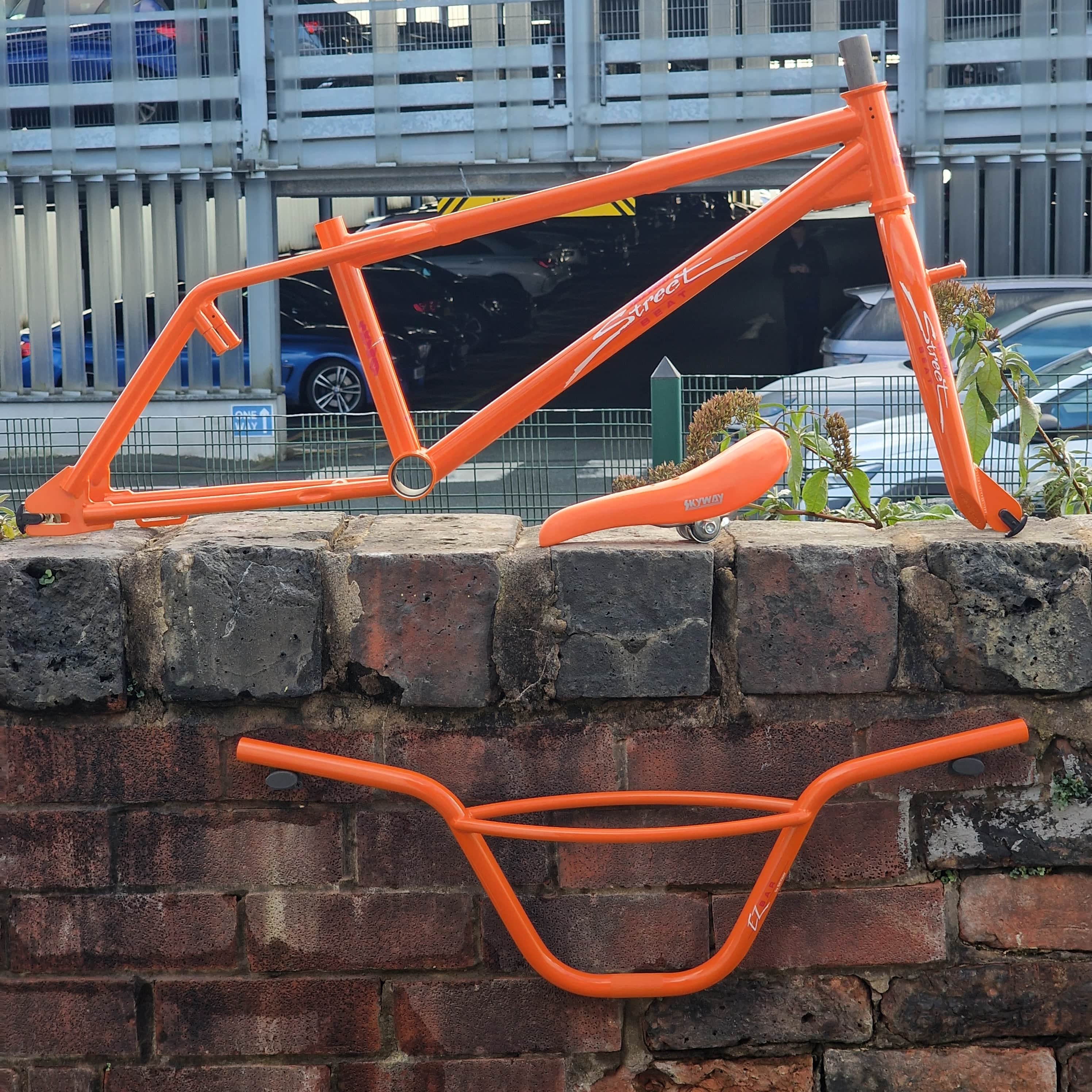 Skyway Street Beat Frame / Fork / Bars / Seat Orange | Alans BMX